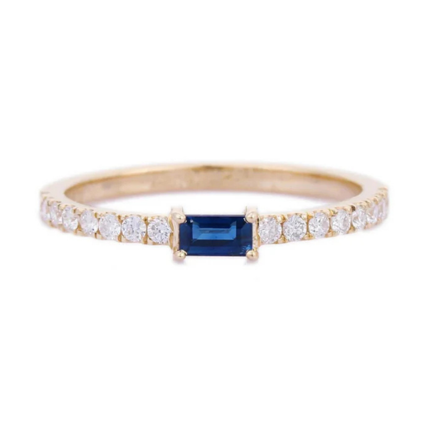 18K Yellow Gold Sapphire Ring