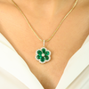 18K Solid Yellow Gold Designer Flower Pendant Thumbnail