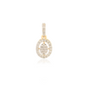 18K Solid Yellow Gold Diamond Charm Pendant Thumbnail