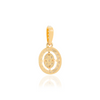 18K Solid Yellow Gold Diamond Charm Pendant Thumbnail