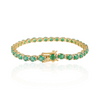 18K Gold Emerald tennins bracelets Thumbnail