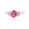 14K Gold Ruby Diamond Statement Ring Thumbnail