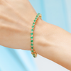 18K Gold Emerald tennins bracelets Thumbnail