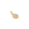 18K Solid Yellow Gold Diamond Charm Pendant Thumbnail