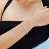 18K White Gold Diamond Heart Bracelet Thumbnail