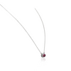 14K Oval Ruby & Diamond Necklace Thumbnail
