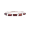 14K Gold Baguette Cut Garnet Half Eternity Band Thumbnail