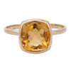 18K Gold Citrine Solitaire Ring Thumbnail