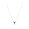 14K Oval Ruby & Diamond Necklace Thumbnail