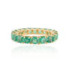 18K Gold Cushion Cut Emerald Band Thumbnail