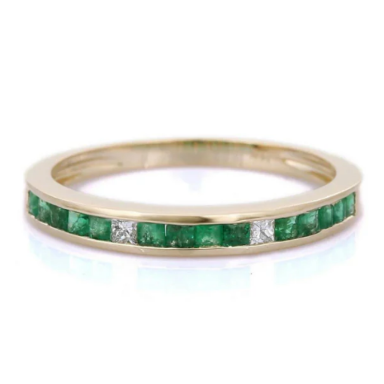 14K Yellow Gold Emerald Ring