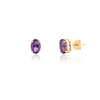 14k Gold Amethyst Studs Thumbnail