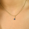 14K Solid Yellow Gold Teardrop Charm Pendant Thumbnail