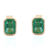 18K Yellow Gold Emerald Stud Thumbnail