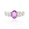 18K Gold Pink Sapphire & Diamond Ring Thumbnail