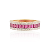 18K Gold Ruby & Diamond Engagement Band Thumbnail