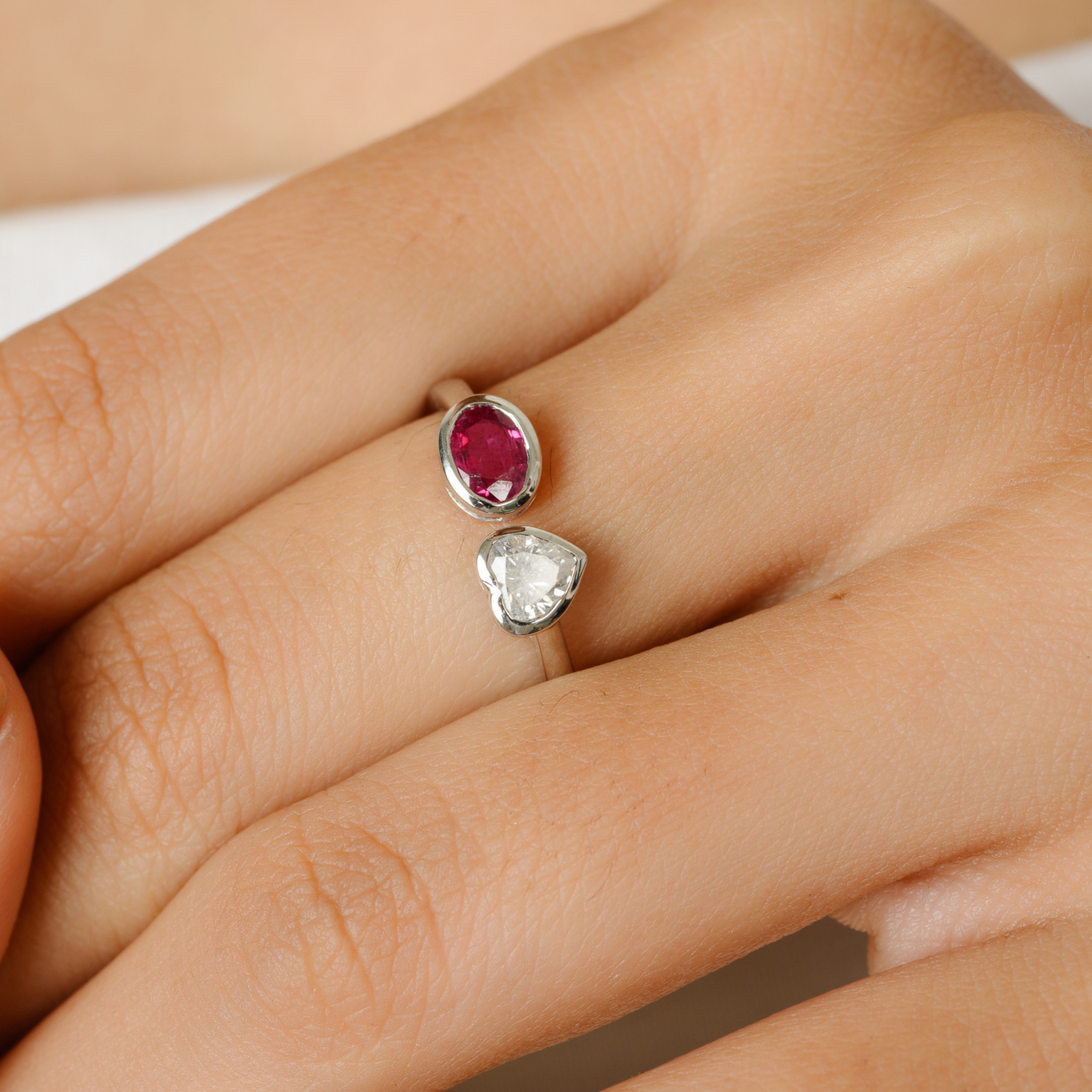 Buy Heart Shape Gemstone Rings - VR Jewels USA