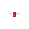 18K Yellow Gold Solitaire Ruby Ring For Her Thumbnail