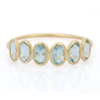 18K Bezel Set Aquamarine Half Eternity Band Thumbnail