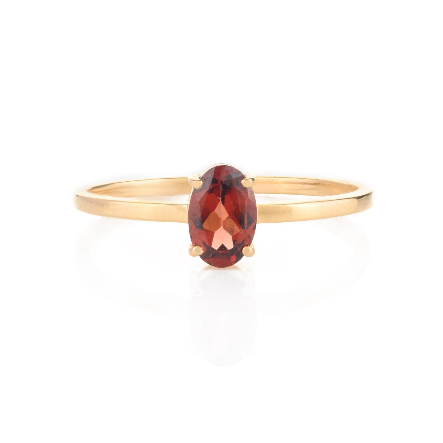 18K Gold Garnet Ring - vrjewels-us