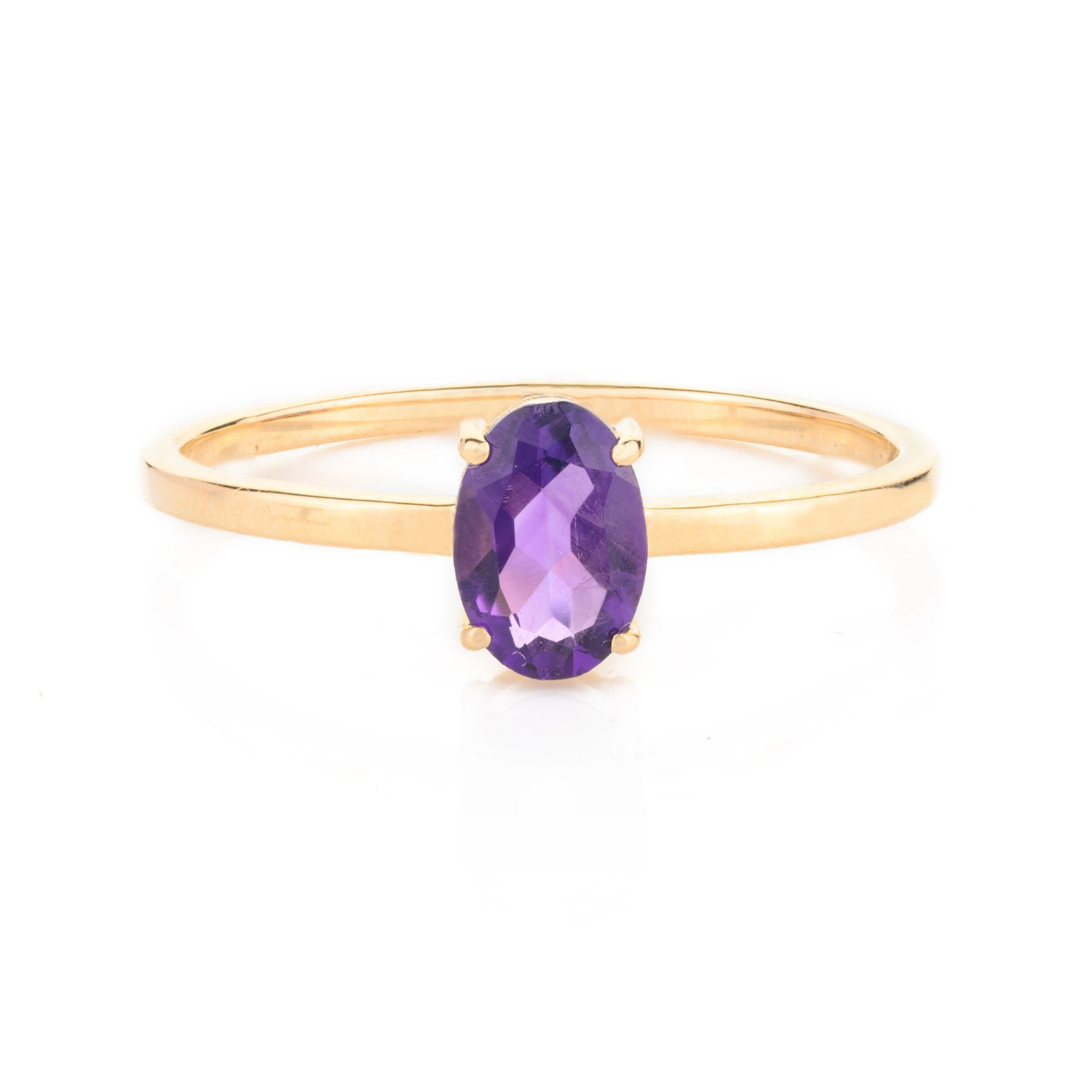 18K Gold Amethyst Rings - vrjewels-us