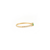 14k Yellow Gold Emerald Diamond Sleek Ring Thumbnail