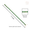 11.73ct Green Emerald Infinity Tennis Bracelet in 14k Yellow Gold Thumbnail