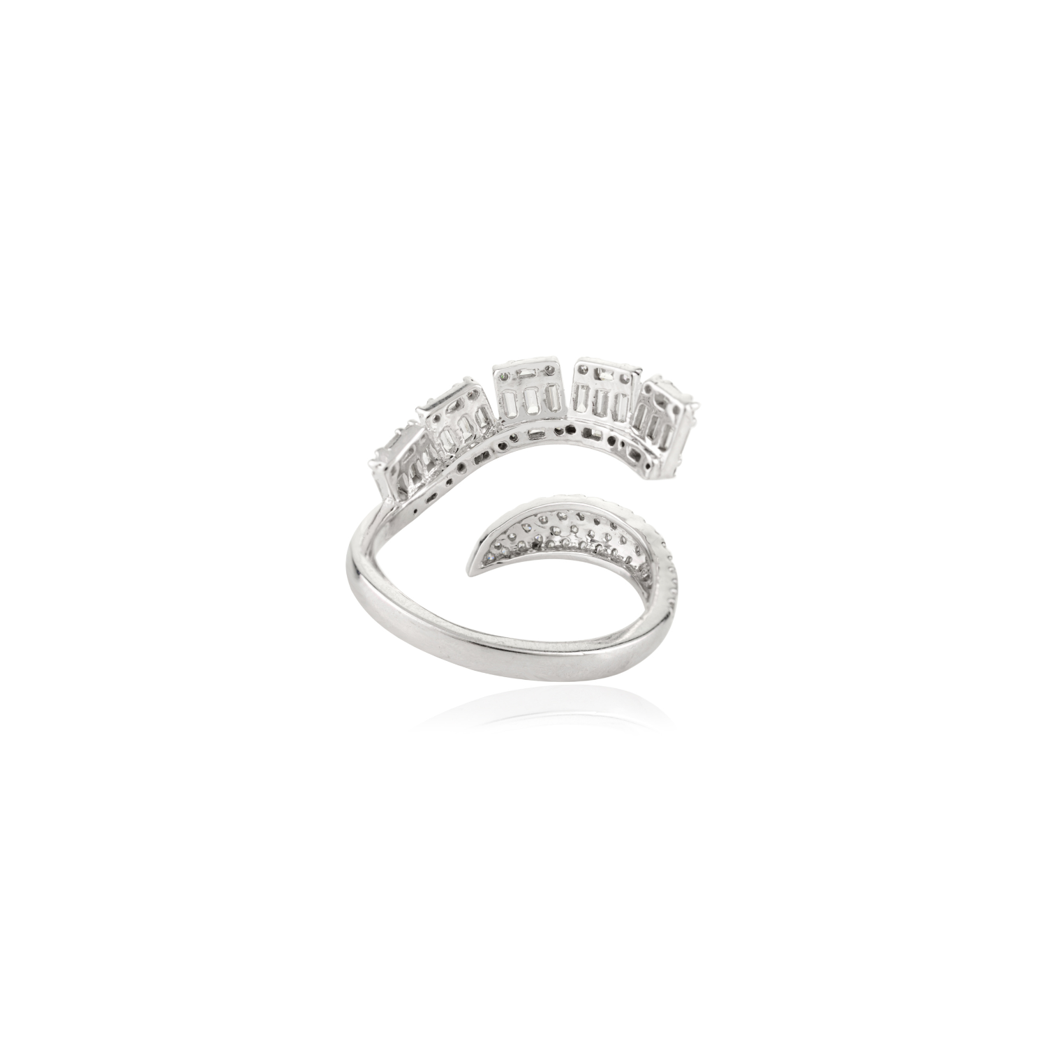 14k White Gold Diamond Engagement Ring For Her