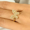 18K Yellow Gold Diamond Butterfly Ring Thumbnail