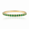 18K Gold Emerald Stackable Half Eternity Band Thumbnail