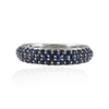 18K Gold Blue Sapphire Dome Style Band Thumbnail