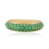 18K Gold Emerald Dome Style Band Thumbnail