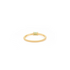 14k Yellow Gold Emerald Diamond Sleek Ring Thumbnail