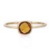 14K Gold Cushion Cut Citrine Dainty Ring Thumbnail