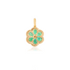 18K Solid Yellow Gold Designer Flower Pendant Thumbnail