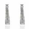 18K Gold Baguette Diamond Dangle Earrings Thumbnail