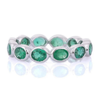 18K White Gold Emerald Eternity Band Thumbnail