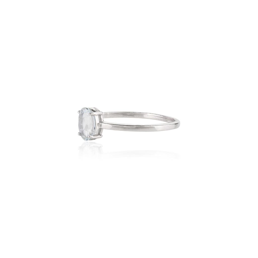 18K White Gold Aquamarine Ring Image