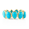 18K Gold Turquoise Eternity Band Thumbnail