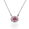 14K Pink Sapphire Pendant Necklace Thumbnail