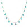 18K Gold Turquoise Drop Necklace Thumbnail