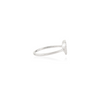 14K White Gold Diamond Open Heart Ring Thumbnail