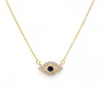 14K Gold Evil Eye Pendant Necklace Thumbnail