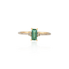 14K Baguette Shape Emerald and Diamond Ring Thumbnail