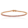 18K Gold Pink Sapphire Sleek Bracelet Thumbnail