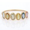 18K Gold Multi Sapphire Half Eternity Band Thumbnail