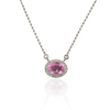 14K Pink Sapphire Pendant Necklace Thumbnail