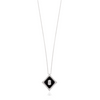 18K Art Deco Inspired Black Onyx Diamond Pendant Necklace Thumbnail