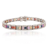 18K Gold Multi Sapphire Tennis Bracelet Thumbnail