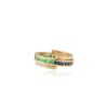 18K Emerald Sapphire Diamond Convertible Magic Ring Thumbnail